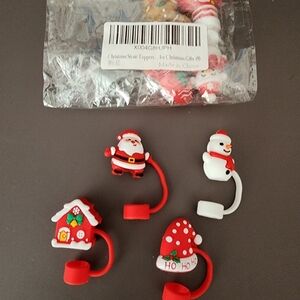 Christmas Themed Straw Toppers